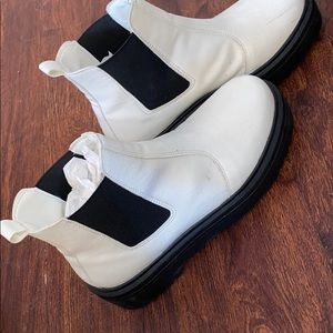 Platform leather boots